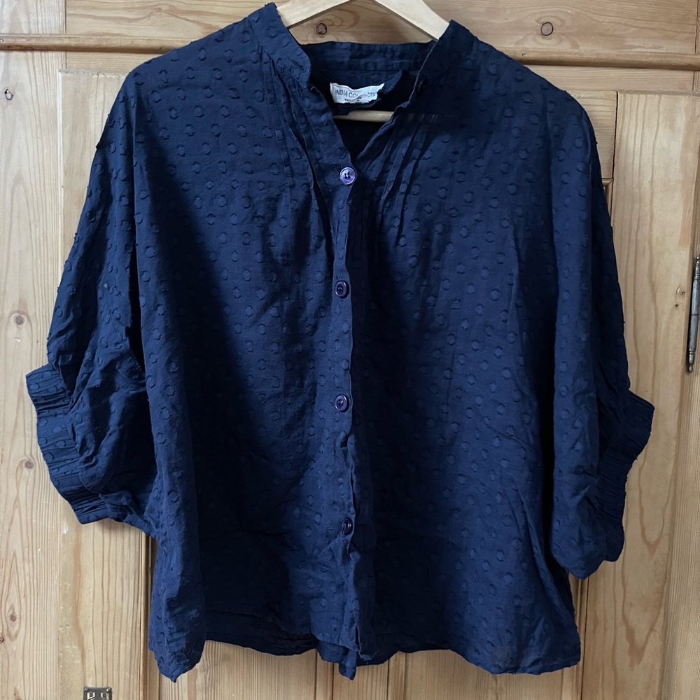 Emerson Fry Midnight Blue Textured Shirt